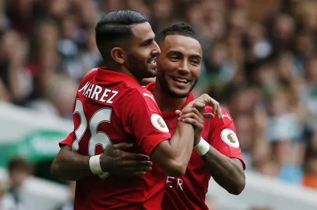 Riyad Mahrez celebrates