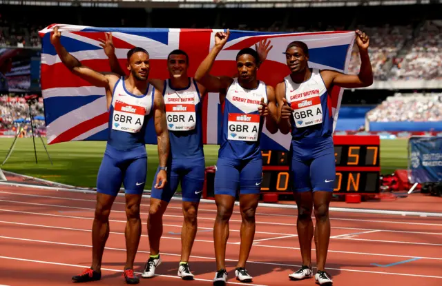 GB's 4 x 100m relay team