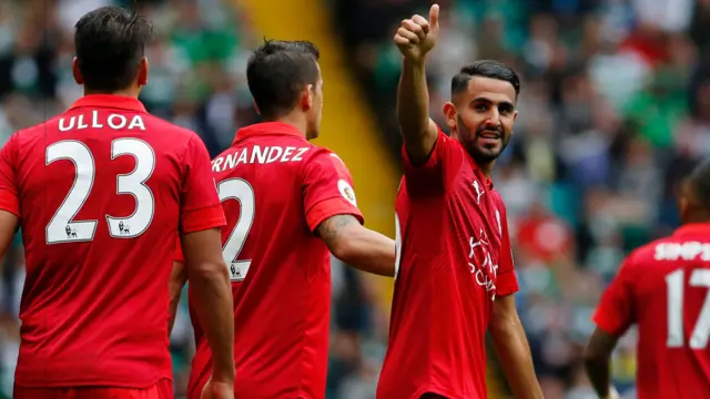 Riyad Mahrez celebrates