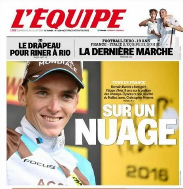 L'Equipe front page