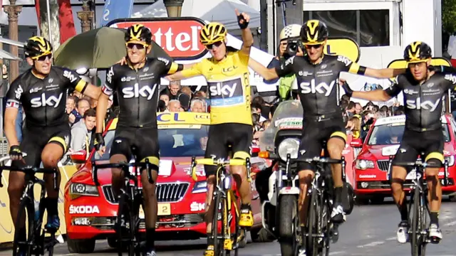 Team Sky finish in 2015