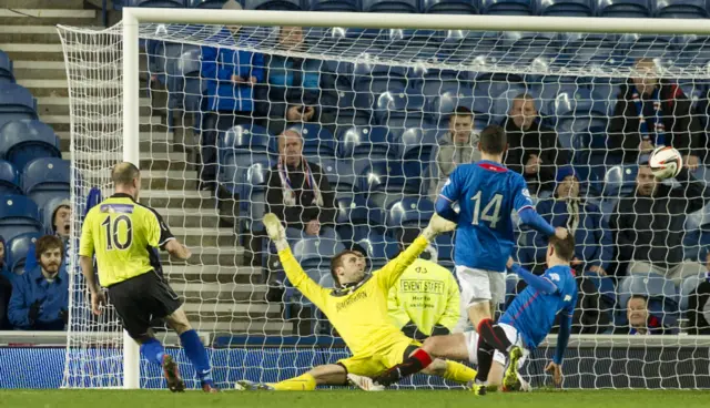 Jamie Longworth levels for Stranraer at Ibrox