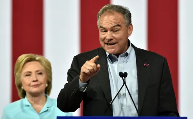 Tim Kaine campaigns with Hillary Clinton in Florida