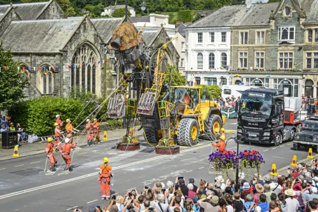 Man Engine in Tavistock. Pic: PA