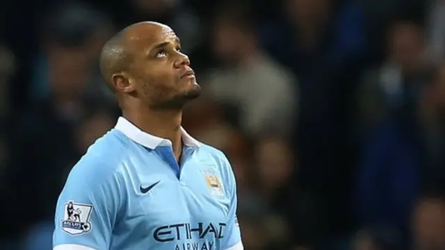 Vincent Kompany in Manchester City strip