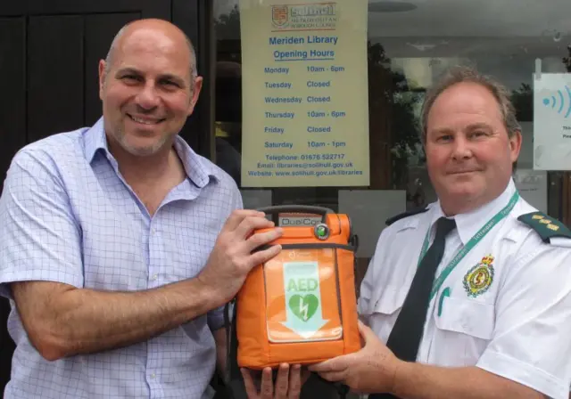 Tony Dicicco of Solihull Council and Ambulance Service's Andy Jeynes