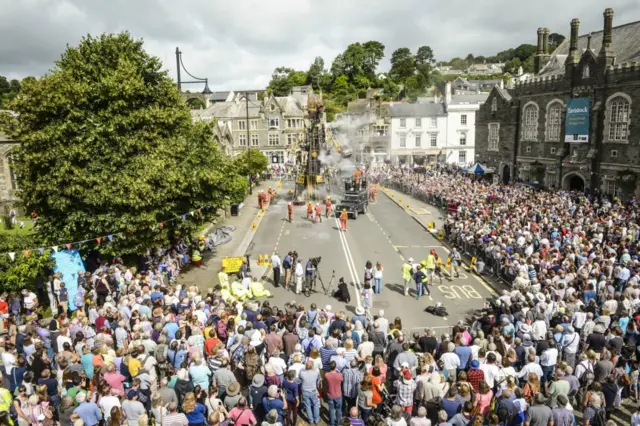 Man Engine in Tavistock. Pic: PA