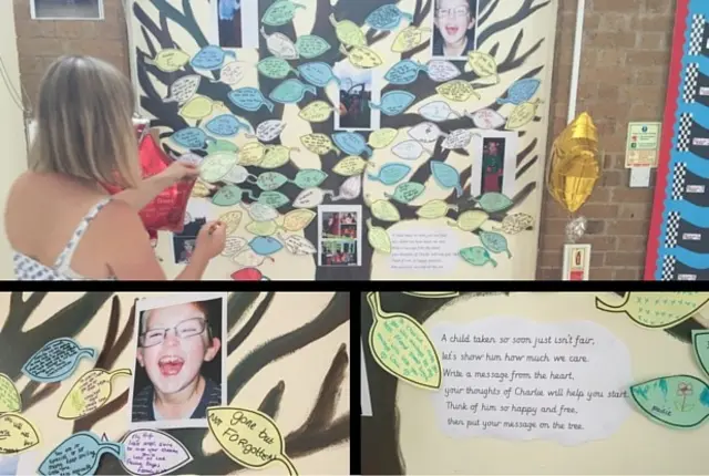 Staff and members of the community have paid tribute to Charlie with a special tree memorial