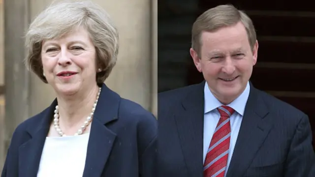 Theresa May and Enda Kenny