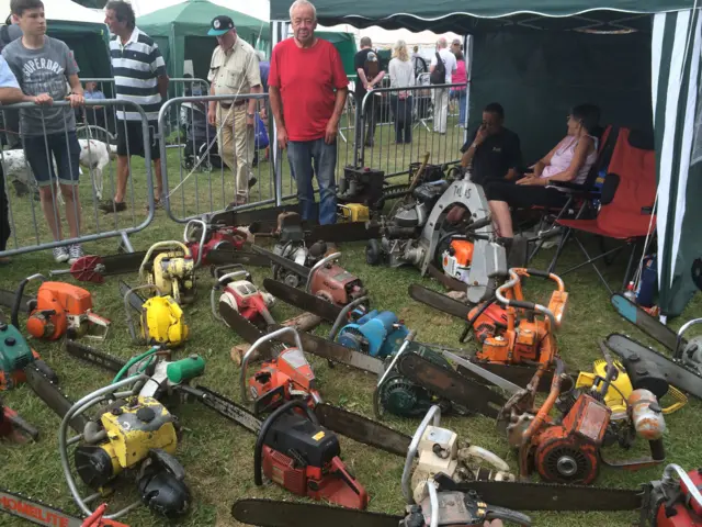 Len Kemish chainsaw collection