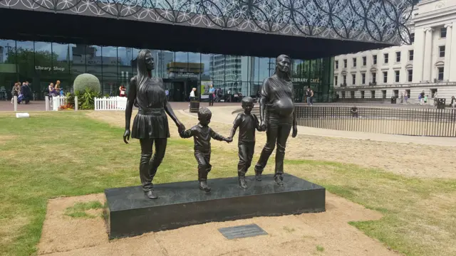 A Real Birmingham Family sculpture