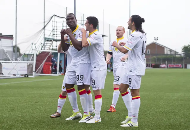 Matthias Pogba gave Partick Thistle the lead at Stenhousemuir