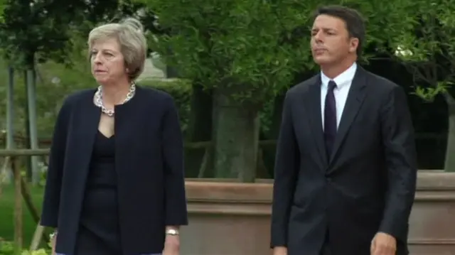 Theresa May and Matteo Renzi