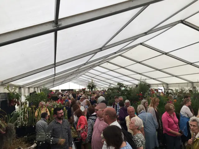 Crowds at the Sandringham flower show