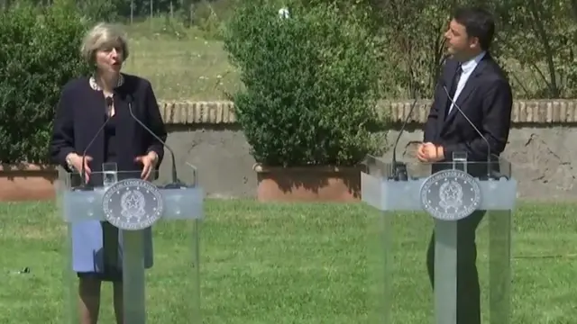 Theresa May and Matteo Renzi