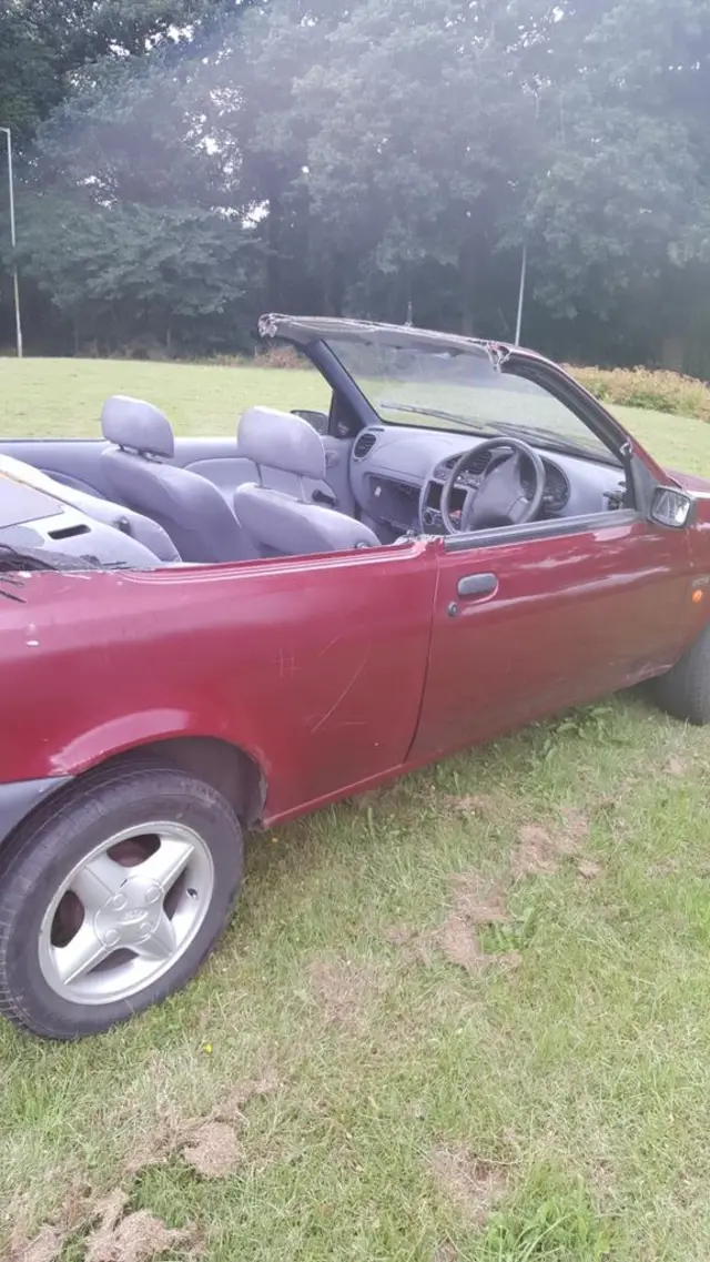 Ford with roof cut off