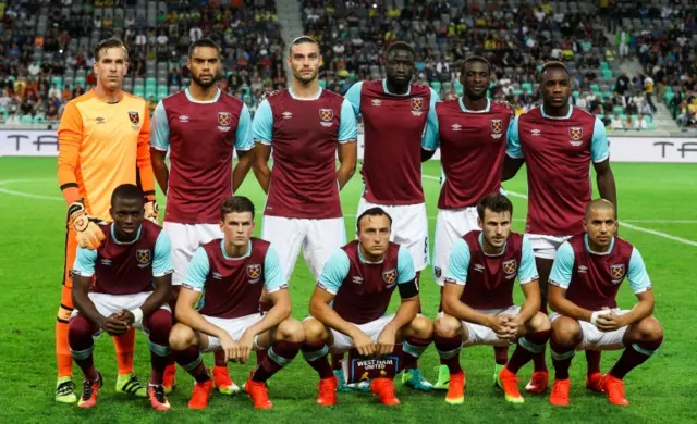 West Ham line-up