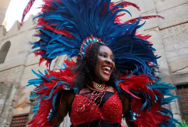 A Nigerian traditional dancer in Egypt