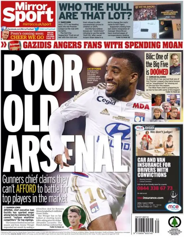 Daily Mirror backpage