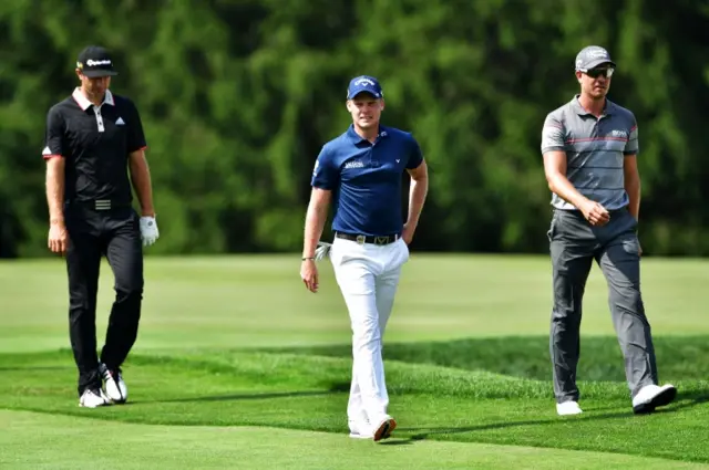 Dustin Johnson, Danny Willett and Henrik Stenson