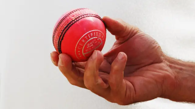 The pink ball was used in English cricket for the first time by Kent and Glamorgan at Canterbury in 2011