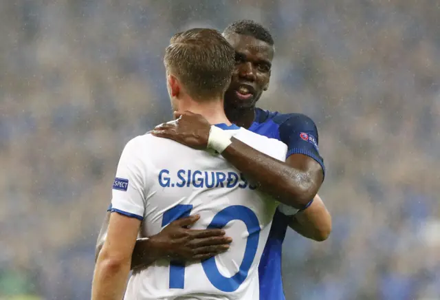 Gylfi Sigurdsson and Paul Pogba