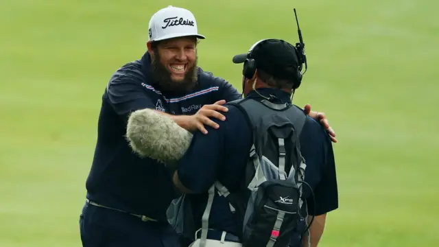 Andrew Johnston jokes with a cameraman