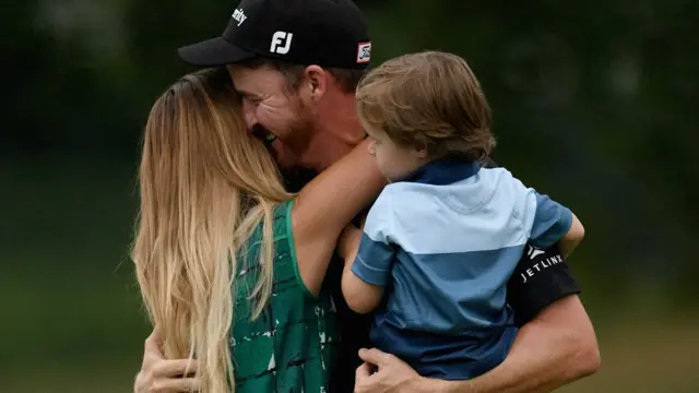 Jimmy Walker celebrates with his family