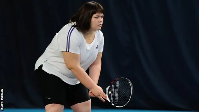 Visually impaired tennis player Rosie Pybus