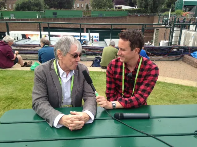 Composer Keith Mansfield with Radio 1's Simon Mundie