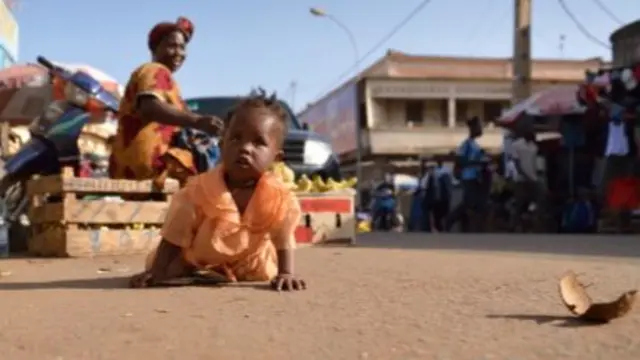 Baby crawling