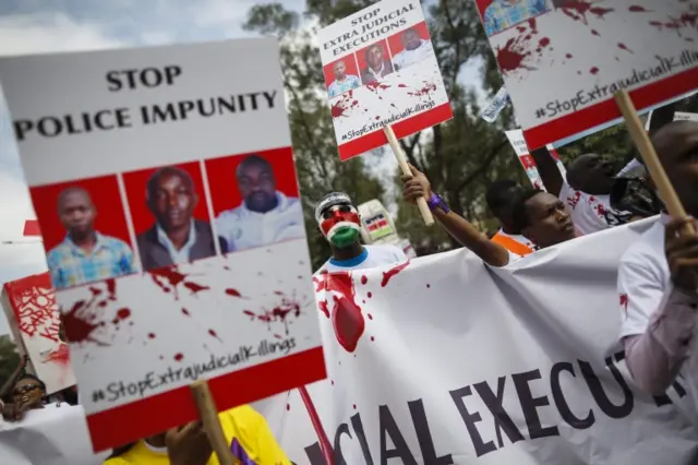 Demonstrators in Nairobi