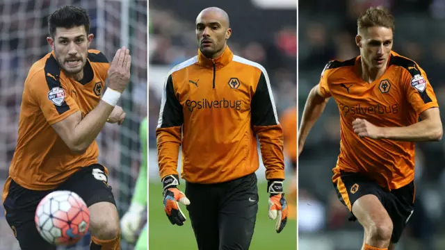 Danny Batth, Carl Ikeme and Dave Edwards