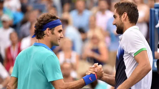 Roger Federer and Marin Cilic