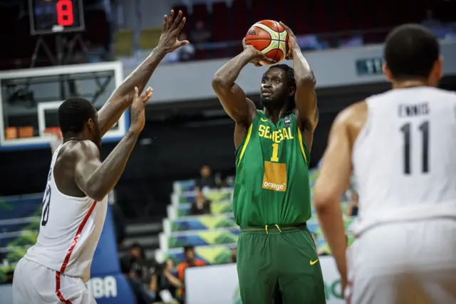 Maurice Ndour from Senegal playing against Canada