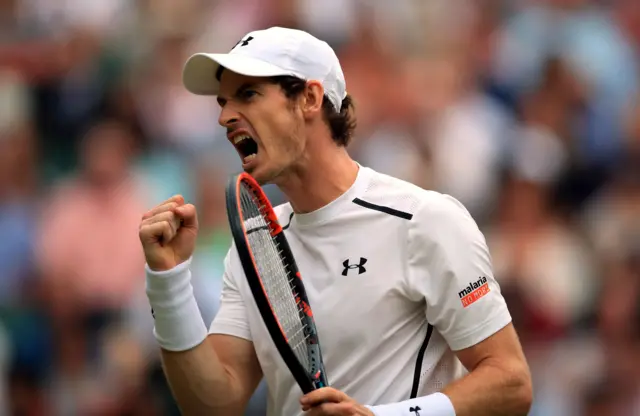 Andy Murray celebrates