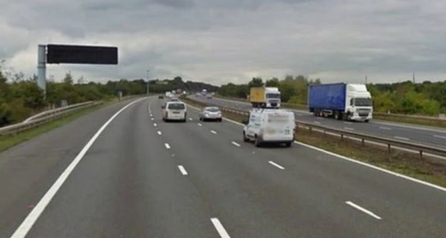 M1 near junction 22 in Leicestershire