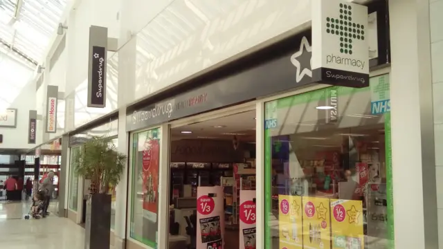 Superdrug store in Intu shopping centre