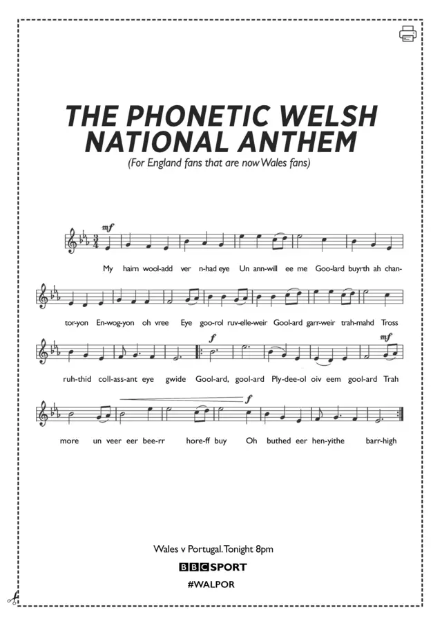 Welsh anthem