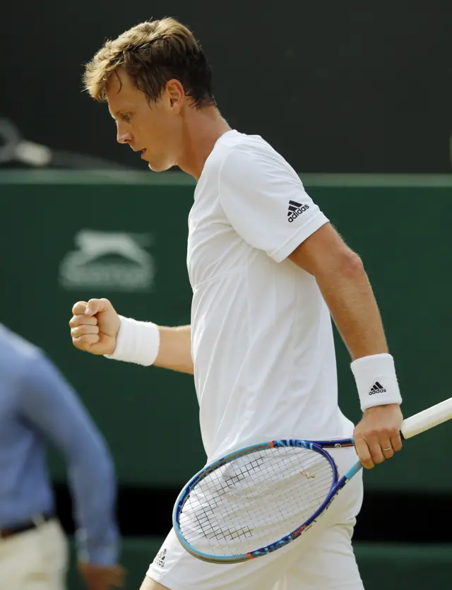 Berdych breaks