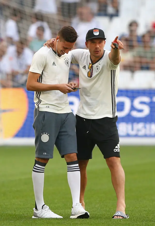 Lukas Podolski and Julian Draxler