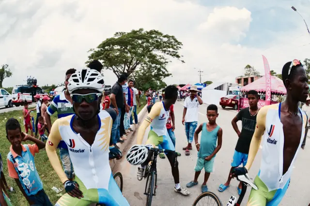 Team Rwanda cyclists