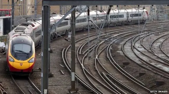 Train on track