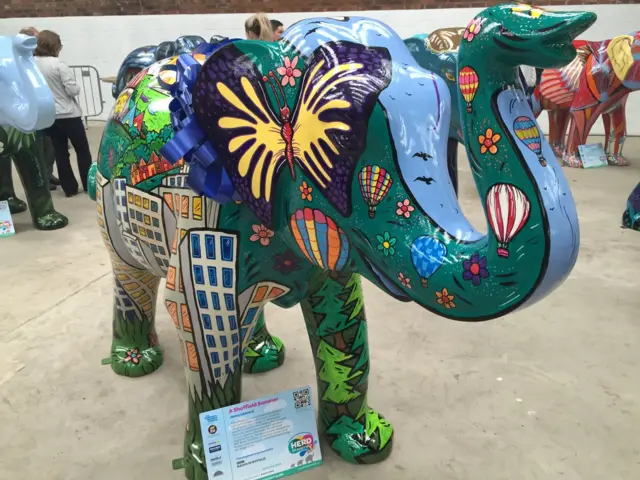 Painted elephant