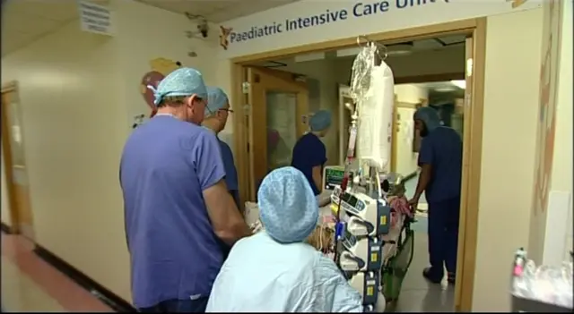 Inside Glenfield Hospital