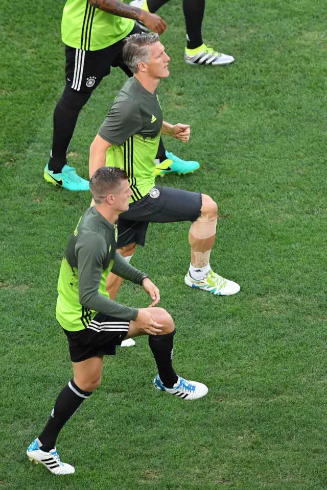 Germany warm up