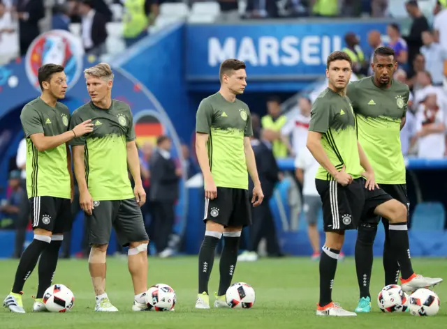 Germany warm up