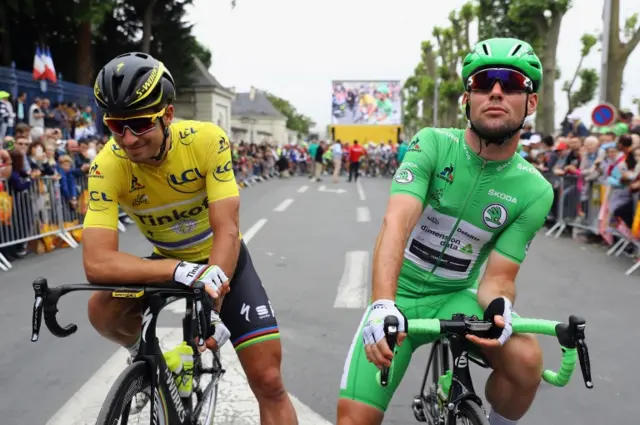 Peter Sagan (left) and Mark Cavendish