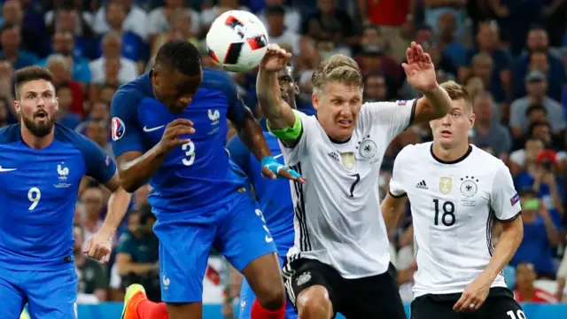 Bastian Schweinsteiger concedes a penalty