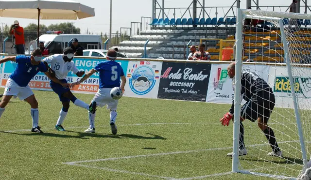 Darren scoring against Italy